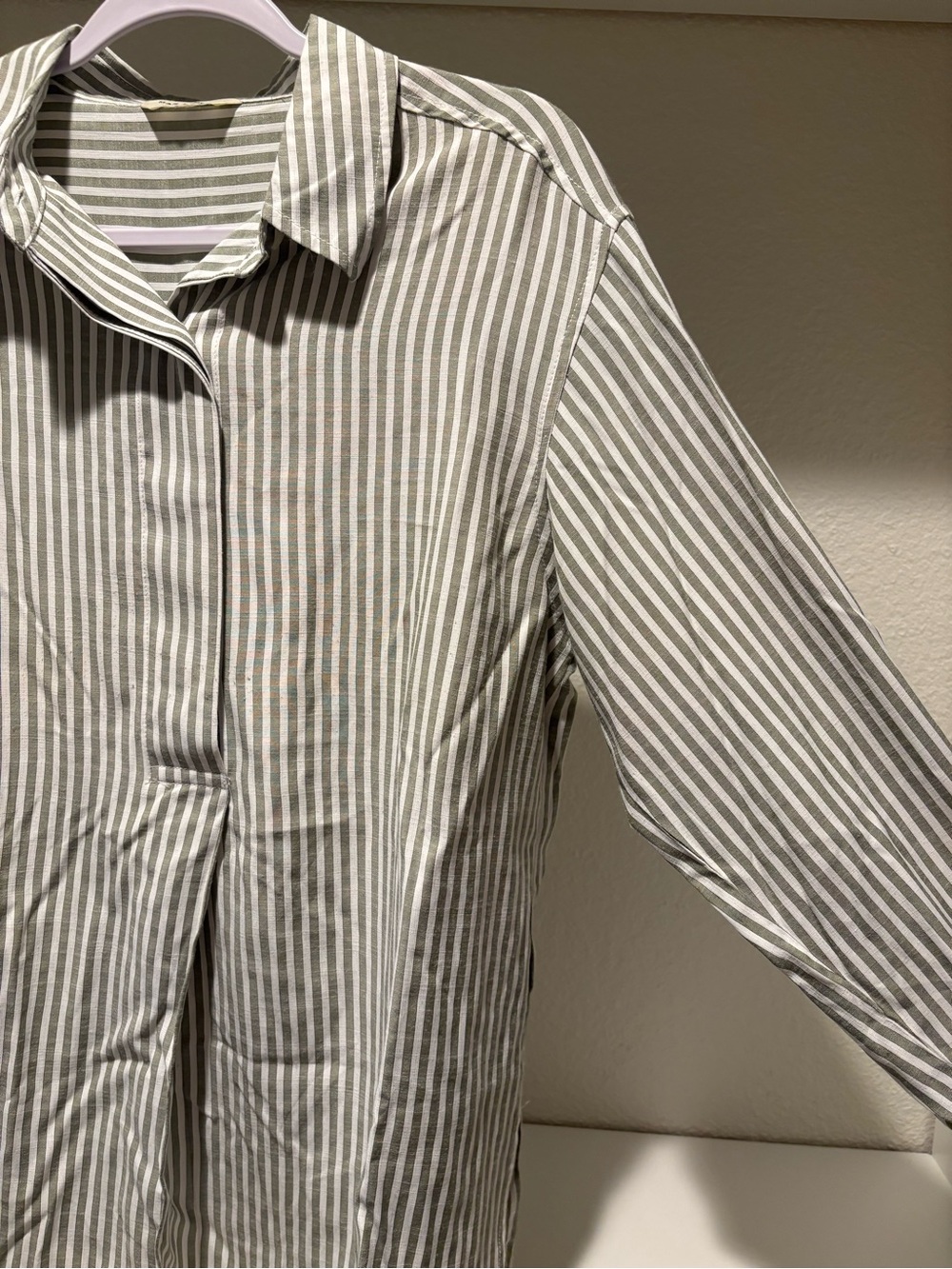Max Studio Striped Button-Up Shirt - Picture 3 of 7
